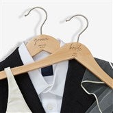 Drawn Together By Love Engraved Wood Wedding Hanger - 32379