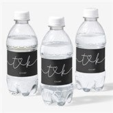 Drawn Together By Love Personalized Wedding Water Bottle Labels - 32409