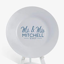 Stamped Elegance Wedding Personalized Keepsake Plate - 32437