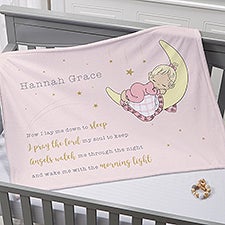 Precious Moments Bedtime Personalized Baby Girl Blankets - 32609