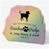 Rainbow Bridge Dog Breed Memorial Personalized Garden Stone - 32639
