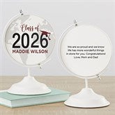 Classic Graduation Personalized Wooden Decorative Globe  - 32653