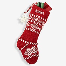 Fair Isle Personalized Christmas Knit Stockings - 32736
