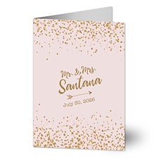 Sparkling Love Personalized Wedding Greeting Cards - 32752