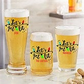 Let's Get Lit Personalized Christmas Beer Glasses - 32782