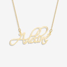 Personalized Fancy Script Name Necklace - 32819D