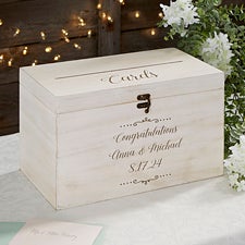 Write Your Own Personalized Wedding Wood Keepsake Card Box - 32856
