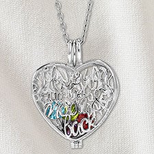 I Love You To The Moon & Back Personalized Birthstone Locket - 32865D