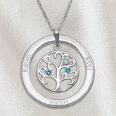 Family Tree Personalized Birthstone Necklaces - 32868D