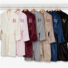 Lavish Last Name Embroidered Fleece Robes - 33287