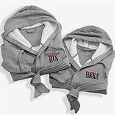 His & Hers Personalized Sweatshirt Robes - 33292