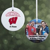 NCAA Wisconsin Badgers Personalized Ornaments - 33610