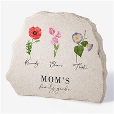Birth Month Flower Personalized Standing Garden Stone - 33698