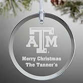 NCAA Texas A&M Aggies Personalized Glass Ornaments - 33820