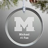 NCAA Michigan Wolverines Personalized Glass Ornaments - 33837