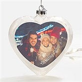 Precious Photo Personalized Lightable Glass Heart Ornament - 33862