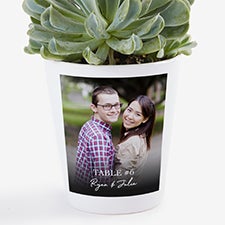 Wedding Photo & Message Personalized Mini Flower Pot  - 34172