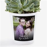 Wedding Photo & Message Personalized Mini Flower Pot  - 34172