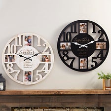 Together They Built Personalized Picture Frame Wall Clock - 34375