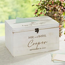 Natural Love Engraved Wooden Wedding Keepsake Card Box - 34651