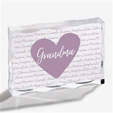 Family Heart Personalized Colored Keepsake - 34902