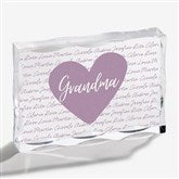 Family Heart Personalized Colored Keepsake - 34902
