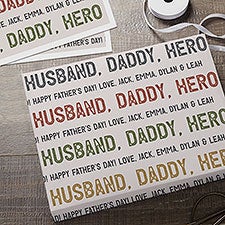 Friend, Husband, Daddy Personalized Wrapping Paper - 34963