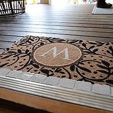 Wisteria Vine Monogram Personalized ColorStar Indoor-Outdoor Doormat  - 35032D