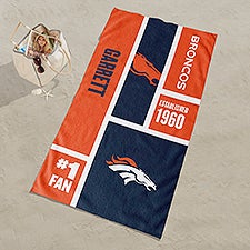 Denver Broncos NFL Personalized Beach Towel  - 35196D