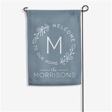 Welcome Wreath Personalized Garden Flag - 35332