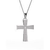 Engravable Lord's Prayer Cross Necklace  - 35556D