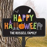 Personalized Halloween Magnetic Garden Sign - Trick or Treat Icons - 35888