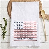 Family Name Flag Personalized Flour Sack Towel  - 36107