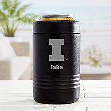 NCAA Illinois Fighting Illini Personalized Stainless Insulated Beer Can Holder - 36267