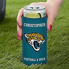 NFL Jacksonville Jaguars Personalized Slim Can Cooler  - 36337