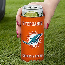 NFL Miami Dolphins Personalized Slim Can Cooler  - 36341
