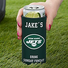 NFL New York Jets Personalized Slim Can Cooler  - 36346