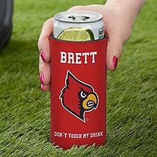 NCAA Louisville Cardinals Personalized Slim Can Cooler  - 36446