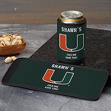 NCAA Miami Hurricanes Personalized Can & Bottle Wrap  - 36469