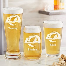 NFL Los Angeles Rams Personalized Beer Glass  - 36702