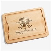 Spirit of Hanukkah Menorah Personalized Maple Cutting Boards - 37092