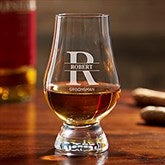 Lavish Groomsman Personalized Glencairn Whiskey Glass  - 37157