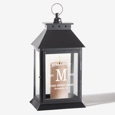 Personalized Decorative Candle Lantern - Family Initial - 37394