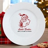Retro Santa Personalized Christmas Plate  - 37492