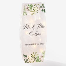 Personalized Wedding Frosted Shelf Décor - Laurels of Love - 37584