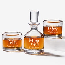 Personalized Duet Stacking Decanter Set - Elegant Couple - 37602