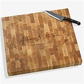 Elegant Couple Personalized Wedding Butcher Block Cutting Board  - 37832