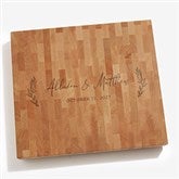 Elegant Couple Personalized Wedding Butcher Block Cutting Board  - 37832