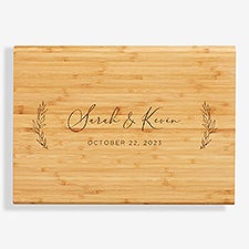 Elegant Couple Personalized Wedding Bamboo Cutting Boards  - 37834