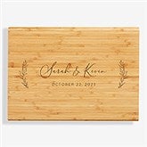 Elegant Couple Personalized Wedding Bamboo Cutting Boards  - 37834